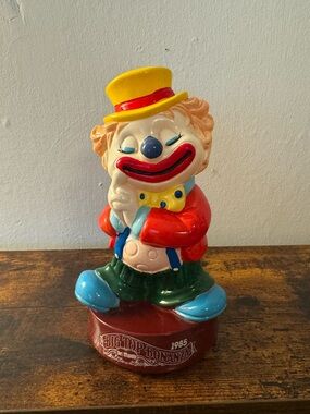 Vintage 1985 Del Monte Big Top Bonanza Plastic Clown Coin Bank